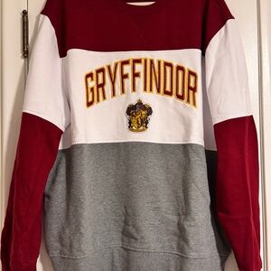 Gryffindor Colorblock Sweater - Red, White, and Gray. 2XL.